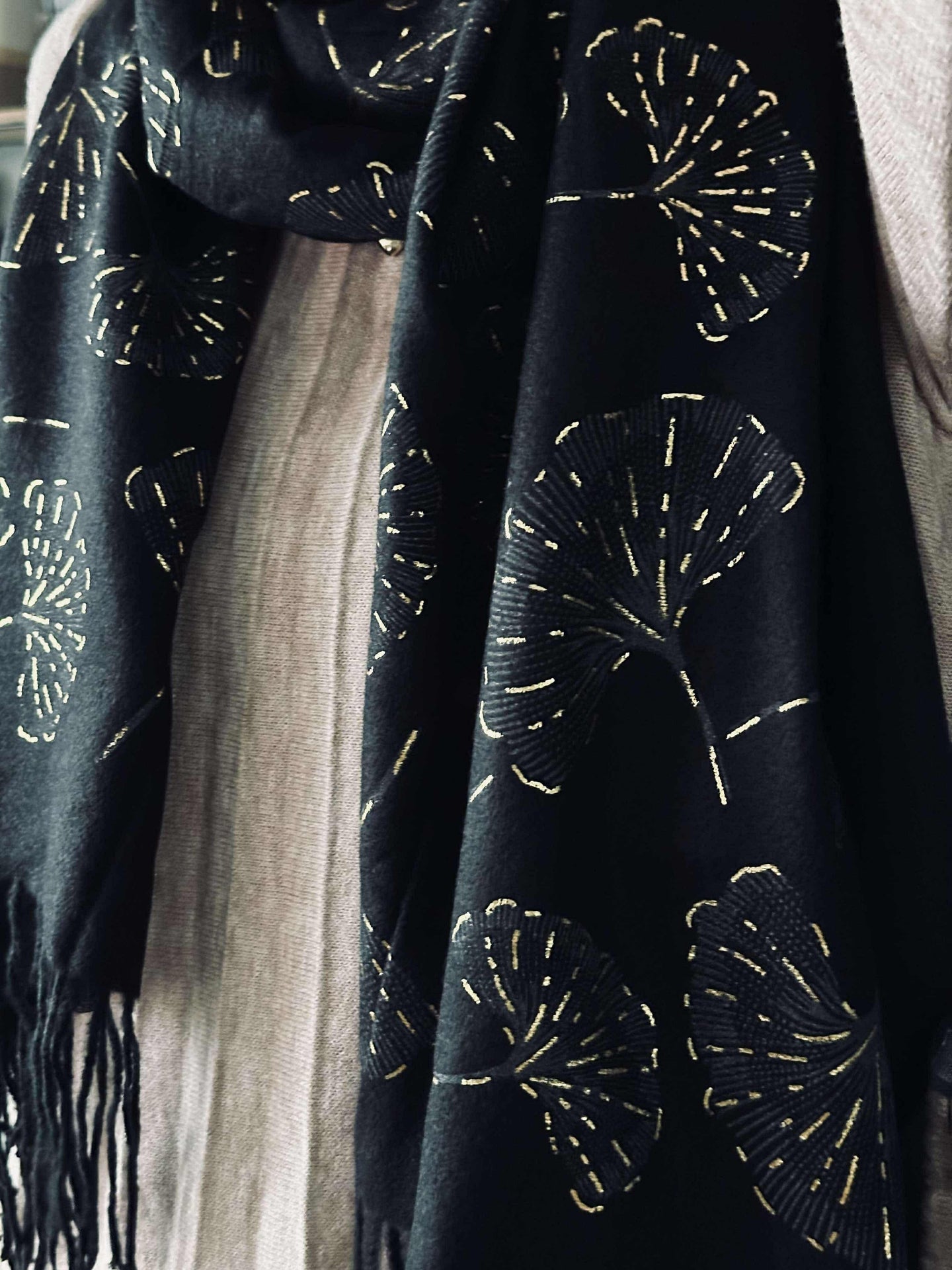 Skjerf Ginkgo - Black