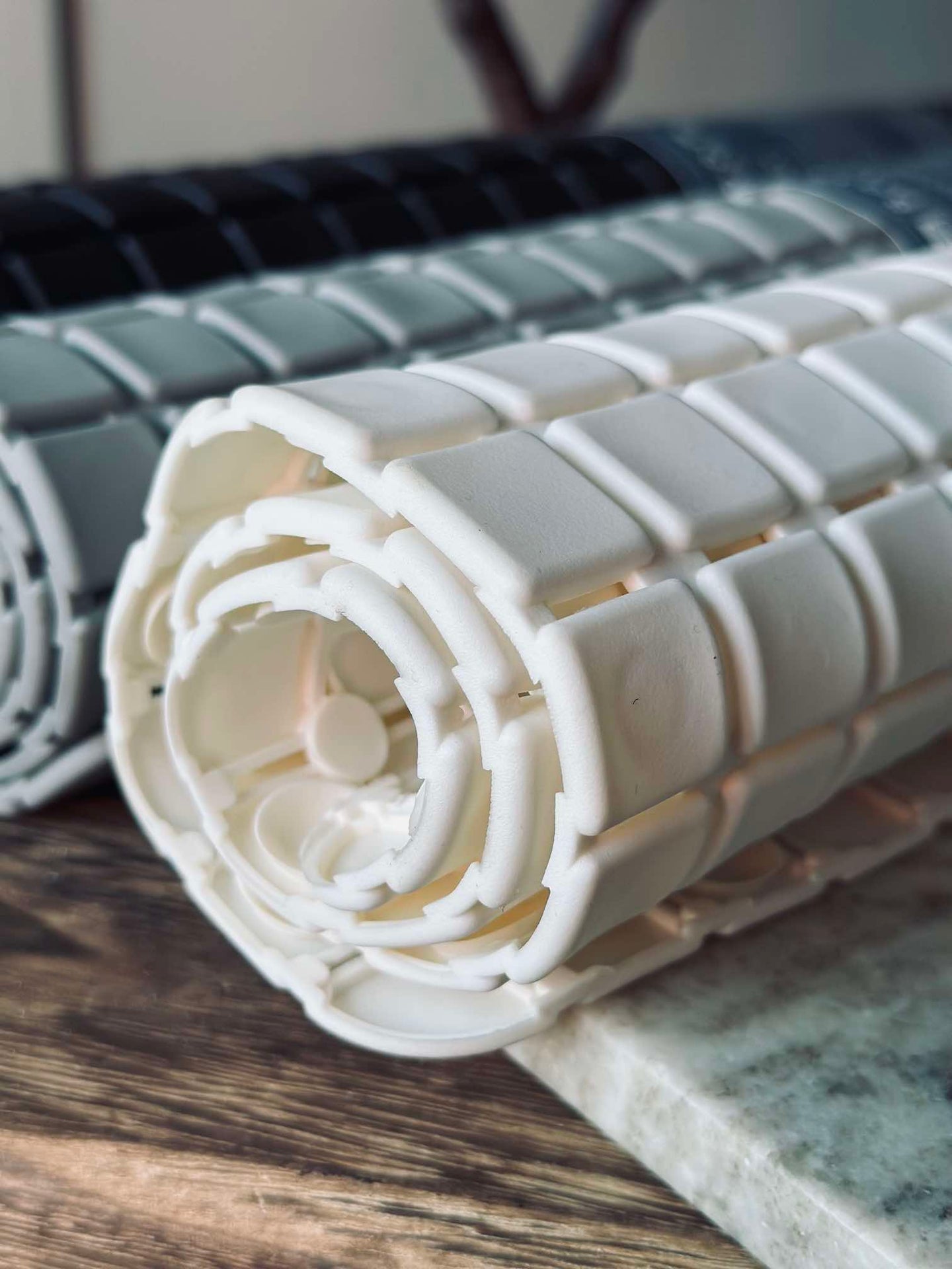 Badematte med sugekopper - White