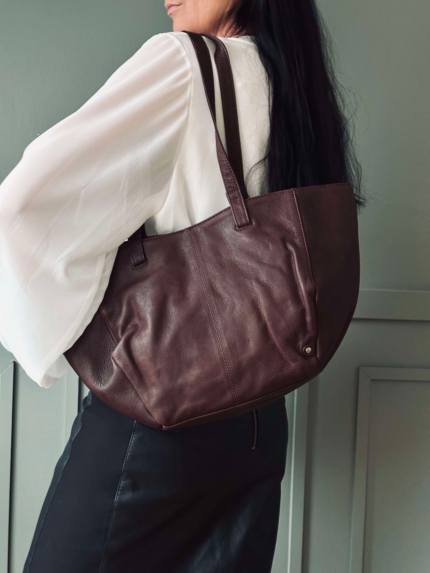 Shopper Aura – Brun skinn