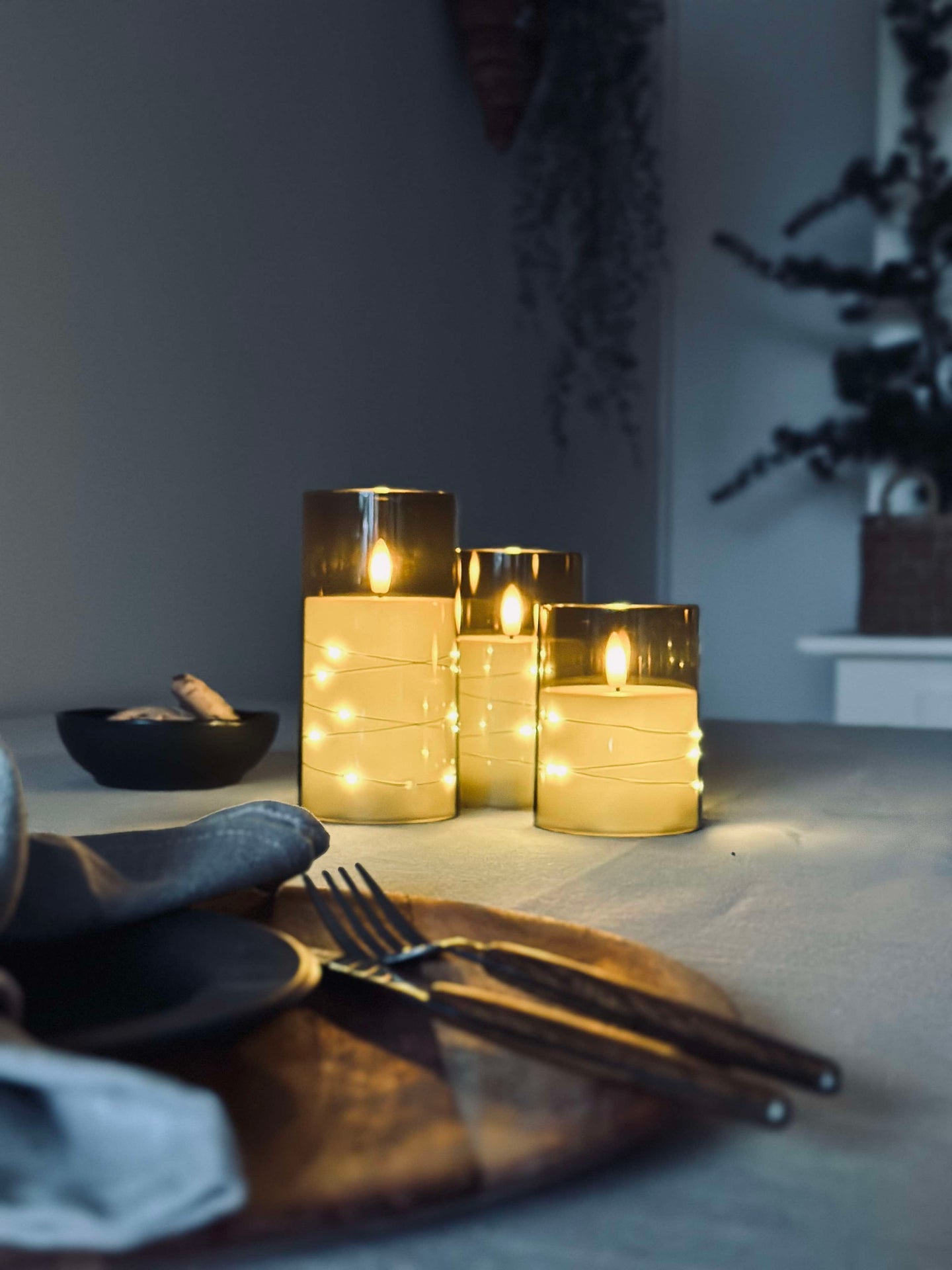 LED-lys ALMA 3 stk m. fjernkontroll