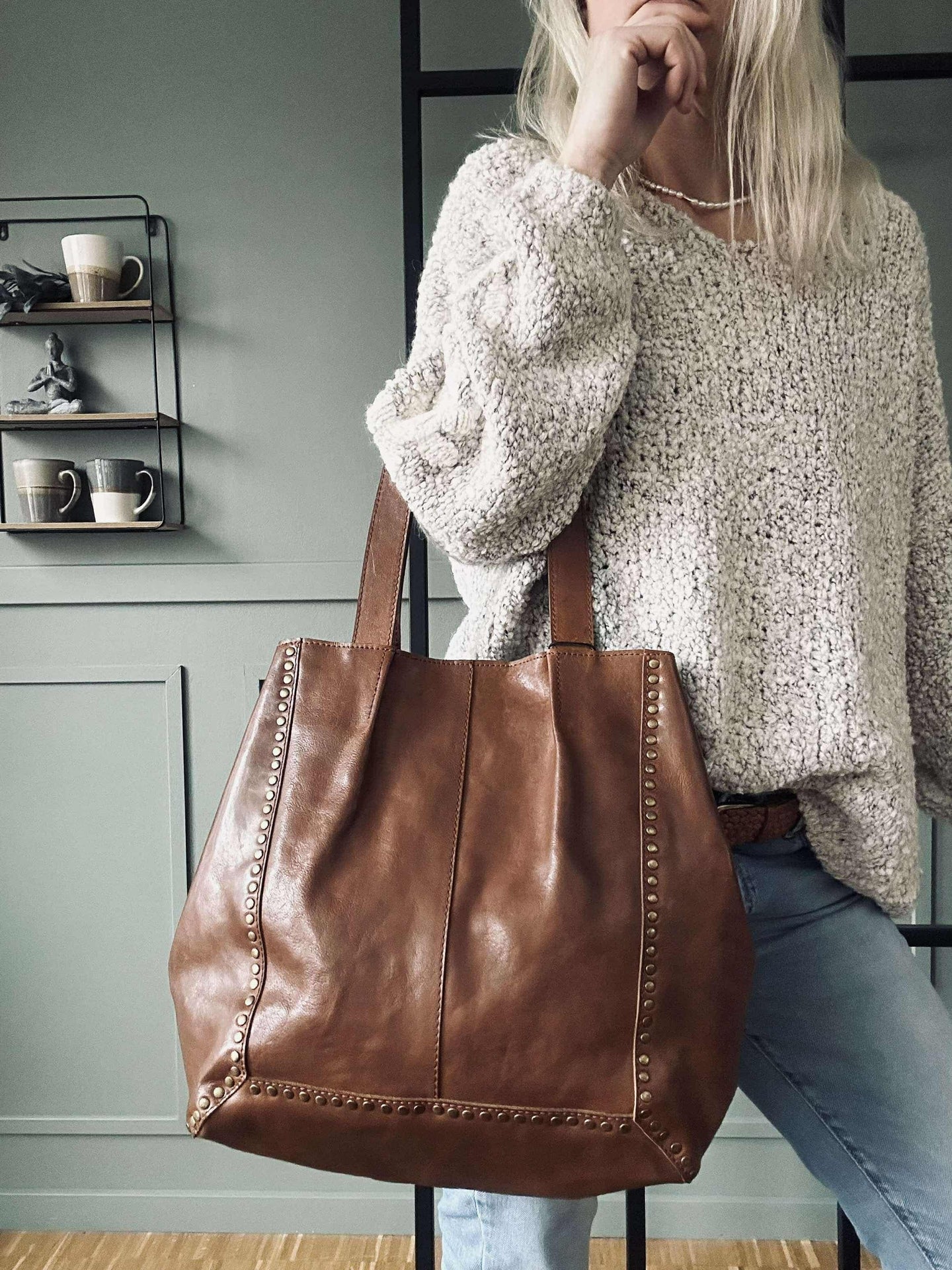 Shopper Raw Vintage cognac