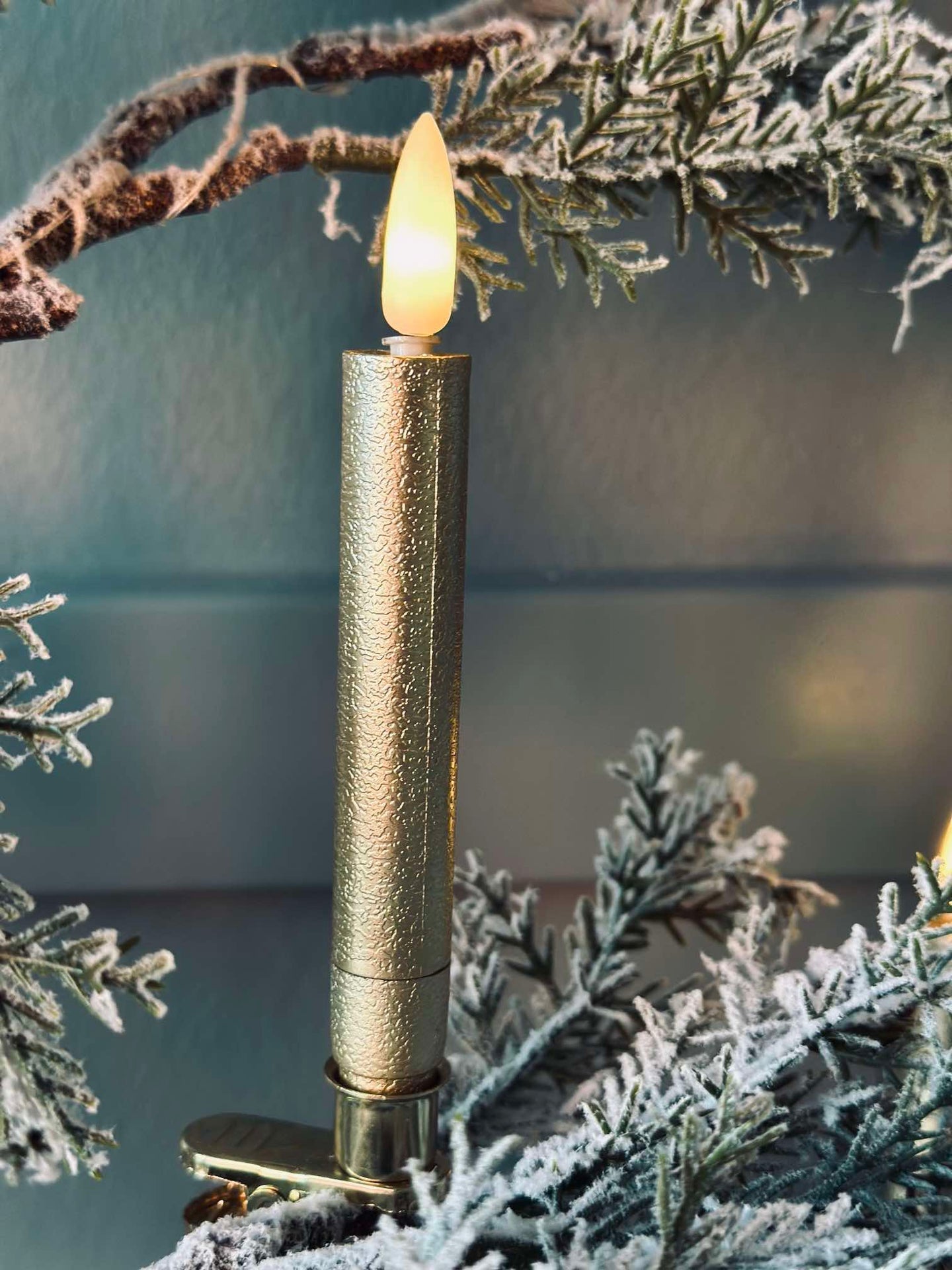LED Juletrelys Gull - Sett med 10 stk
