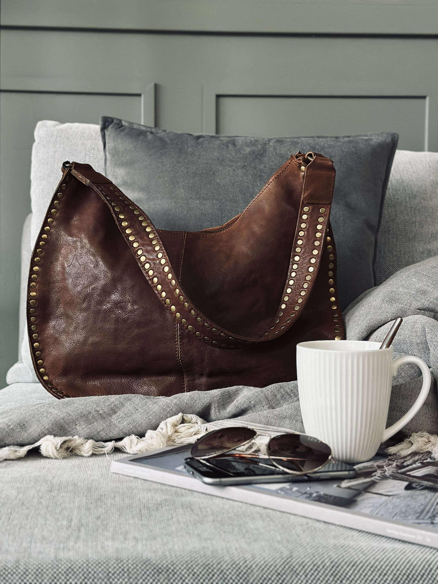 Skulderveske Celia Cognac