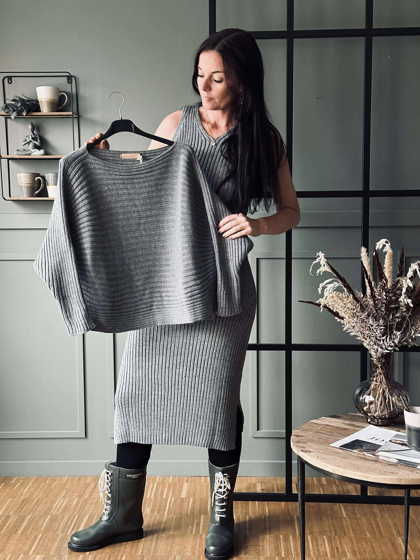 Strikkesett Clara Grey