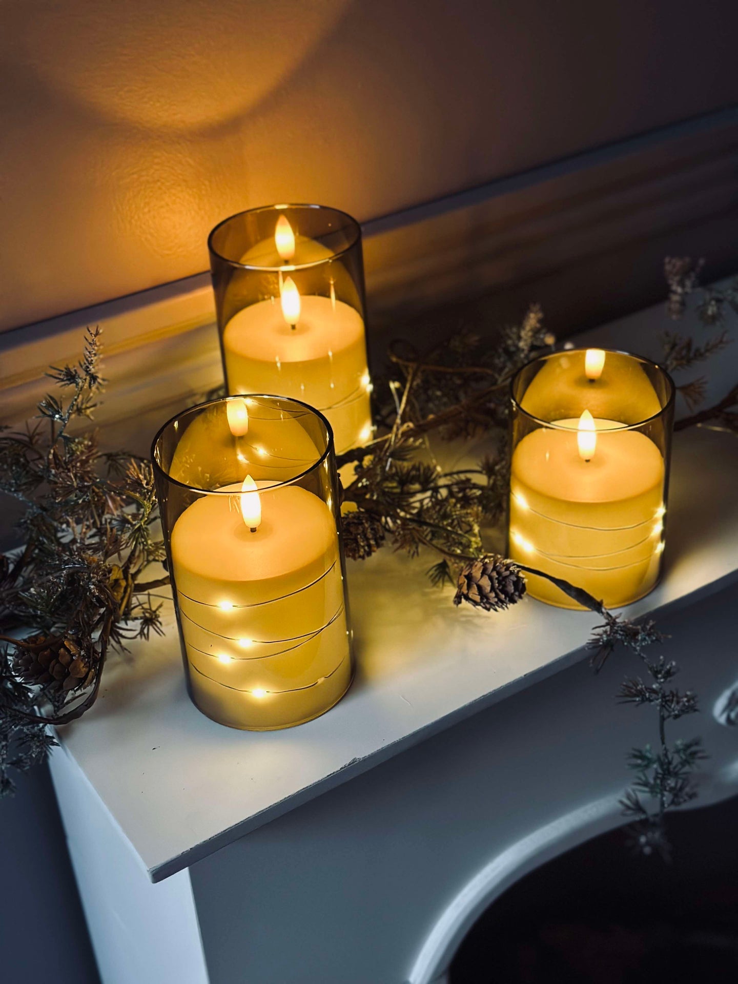 LED-lys ALMA 3 stk m. fjernkontroll