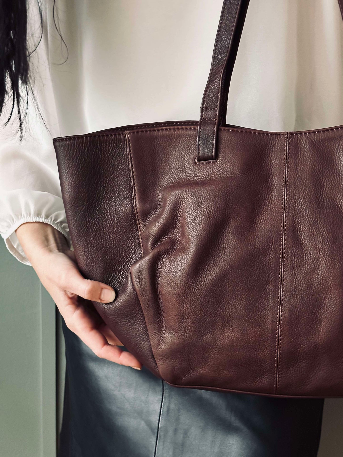 Shopper Aura – Brun skinn