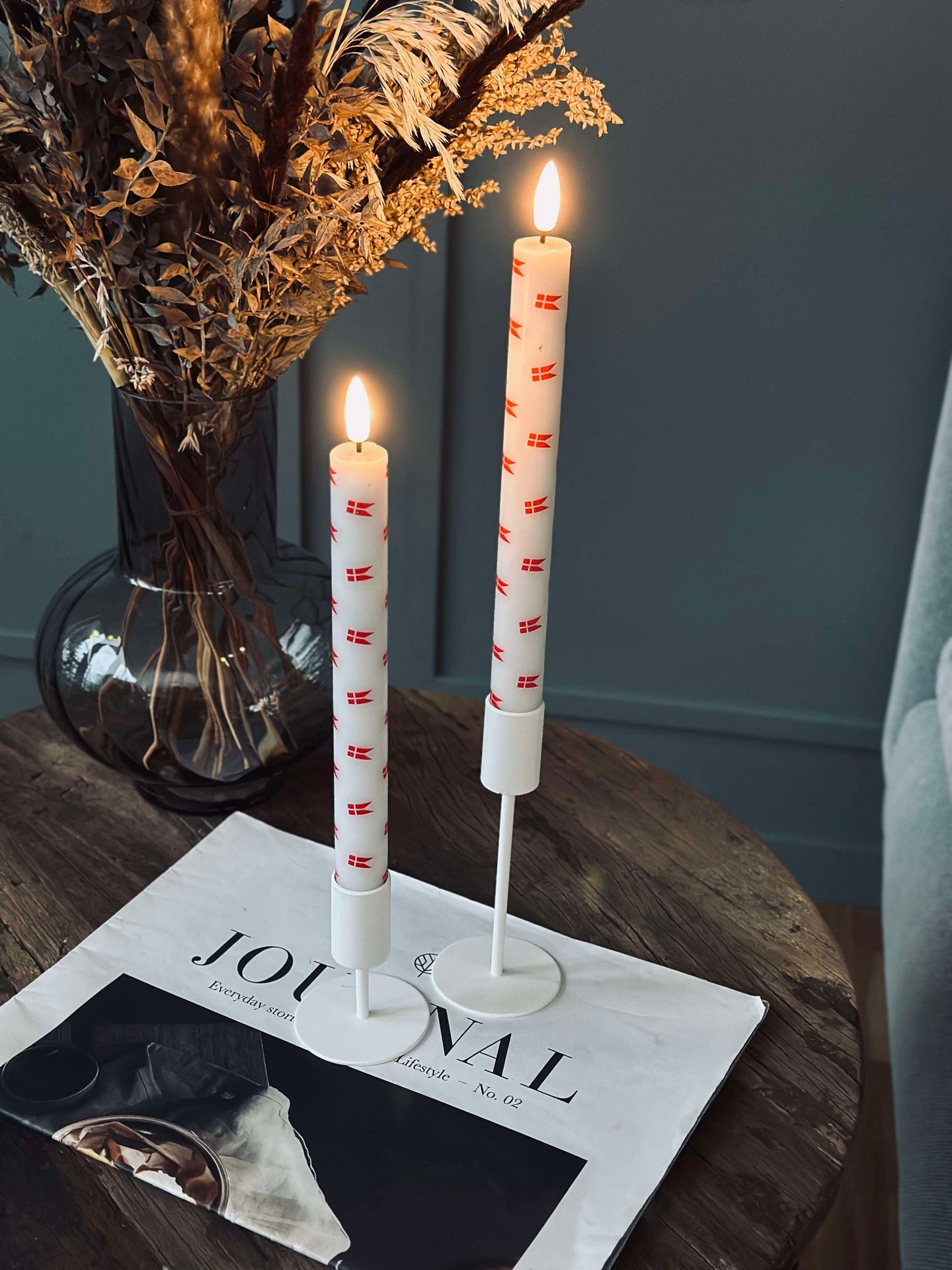 LED Scenelys 2 stk - Flagg