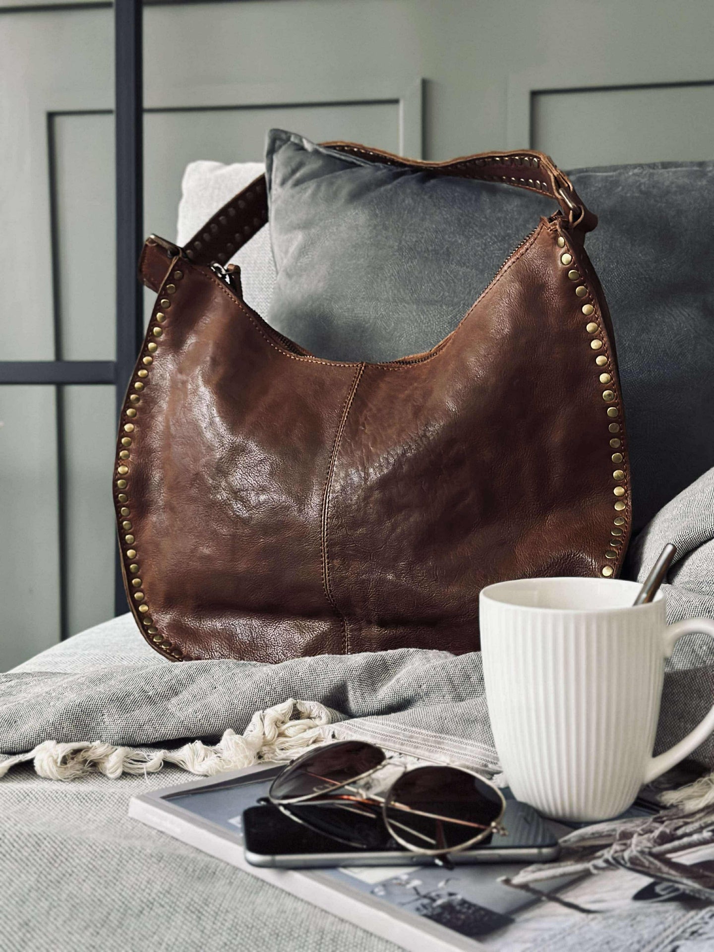 Skulderveske Celia Cognac