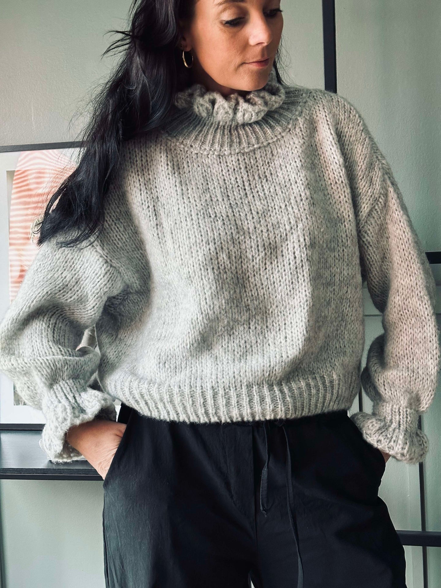 Strikk Nina - Grå