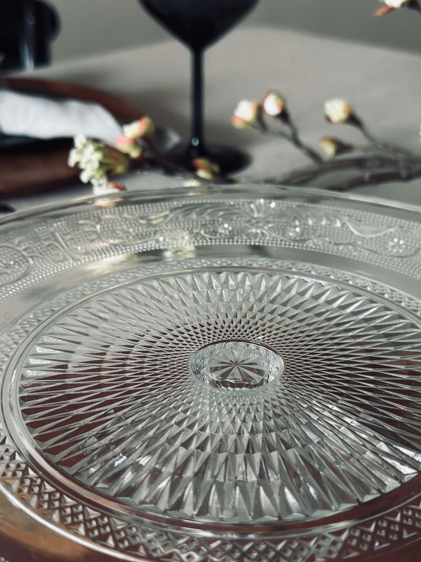 Kakefat i glass 25 cm