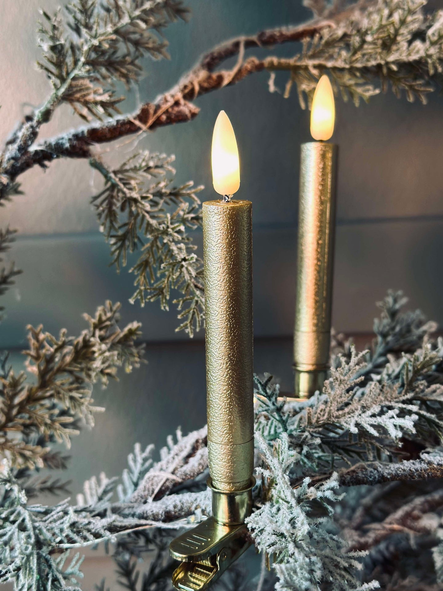 LED Juletrelys Gull - Sett med 10 stk
