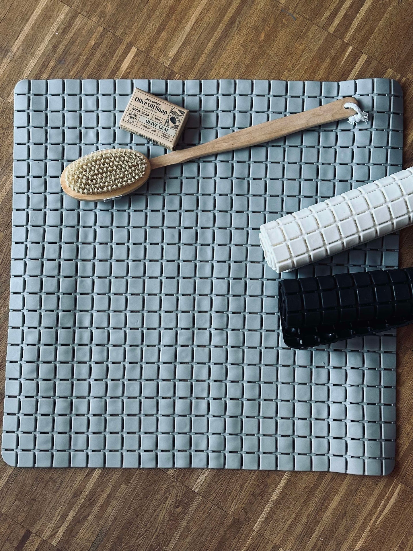 Badematte med sugekopper - Grey