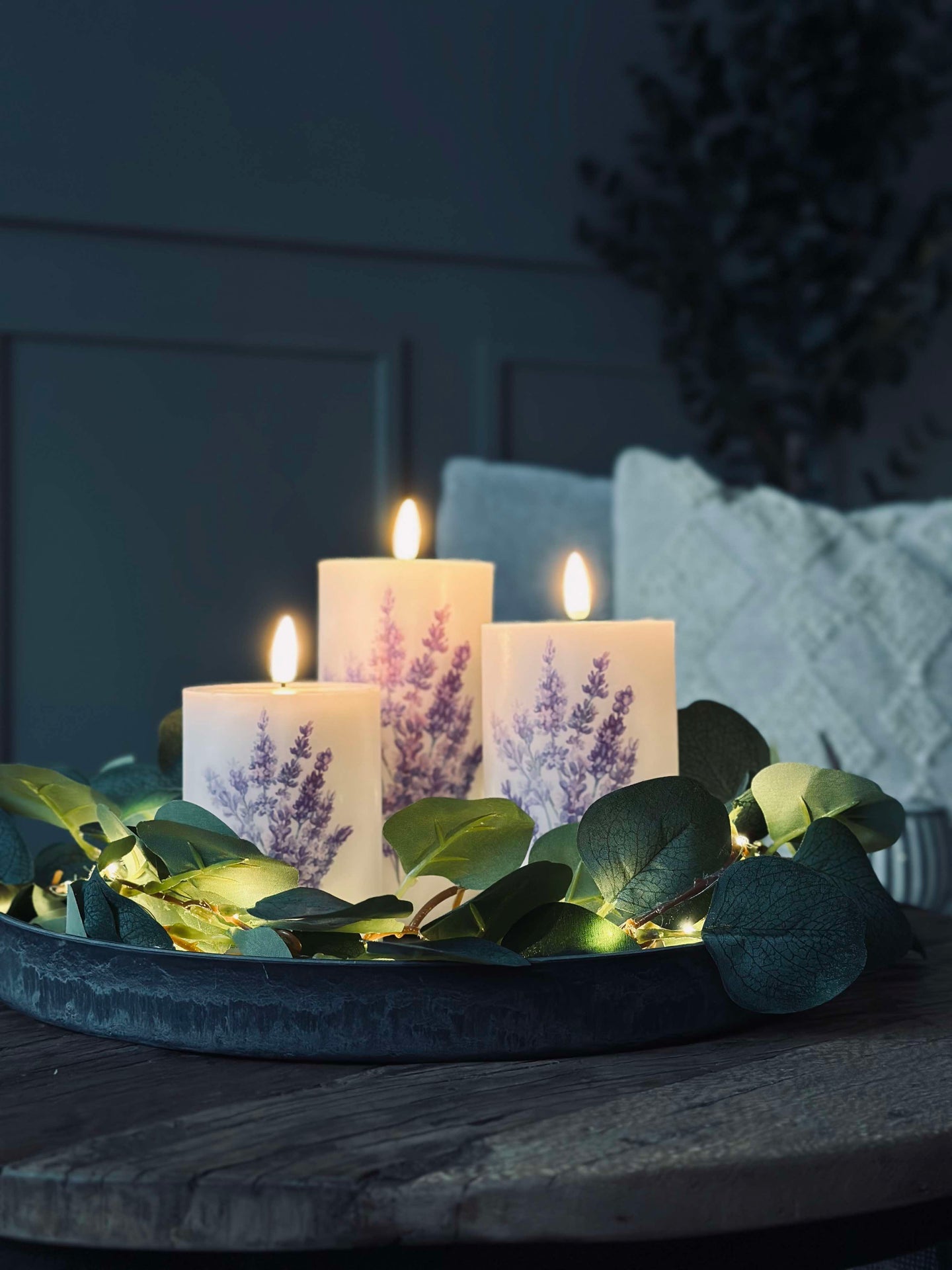 LED FLORA Lavendel – Sett med 3 stk og fjernkontroll