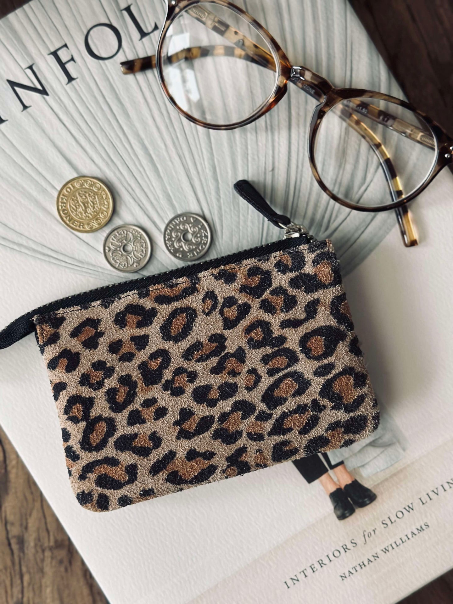 Pung i mykt ruskinn - Leopard