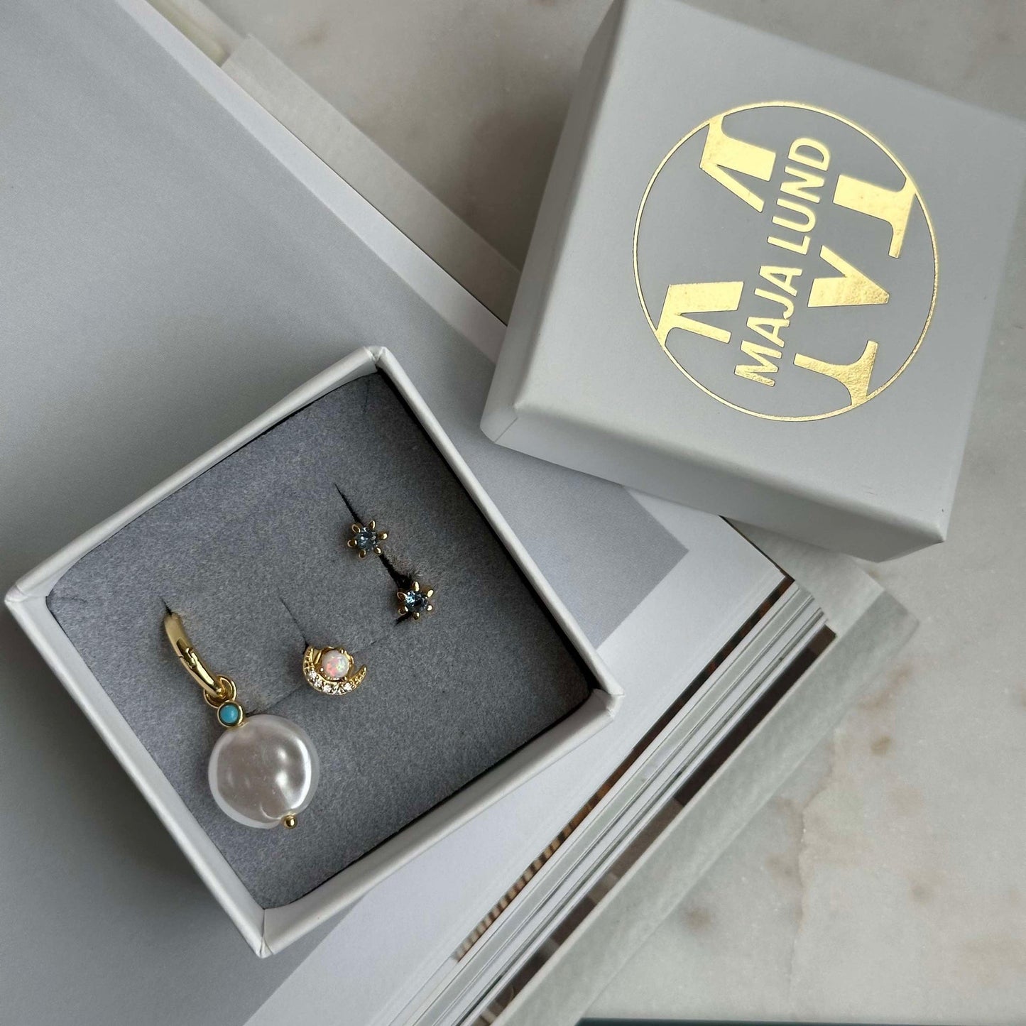 Mix box OLYMPIA med 4 øreringer - Sterling Silver
