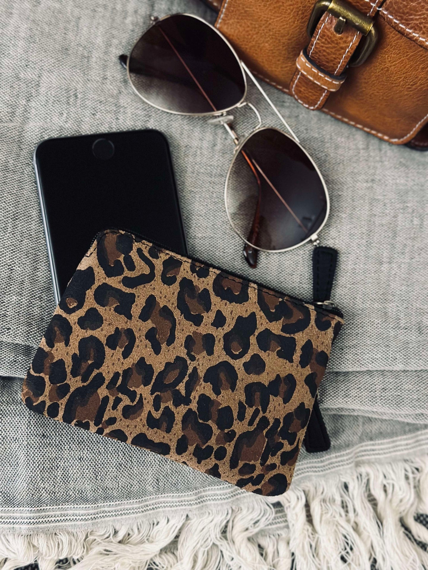 Pung dark Leopard ruskinn
