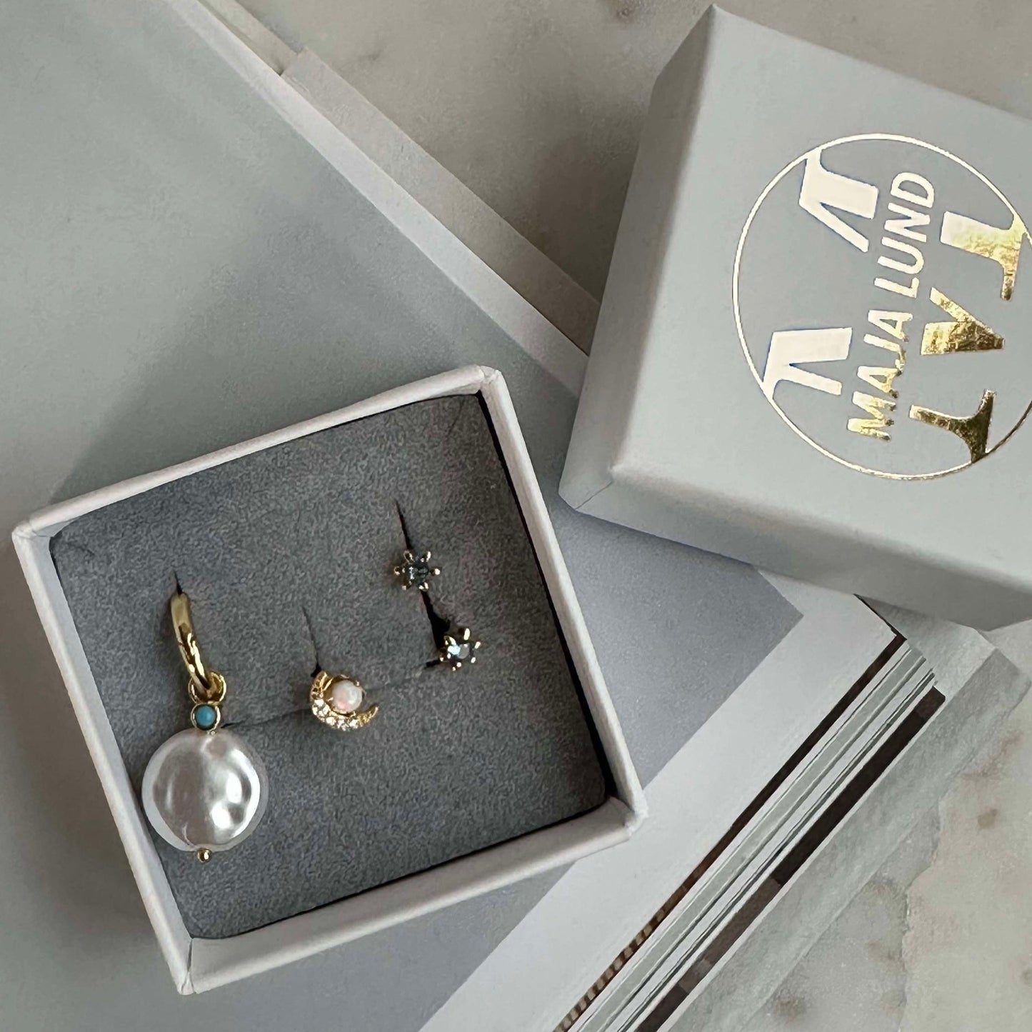 Mix box OLYMPIA med 4 øreringer - Sterling Silver