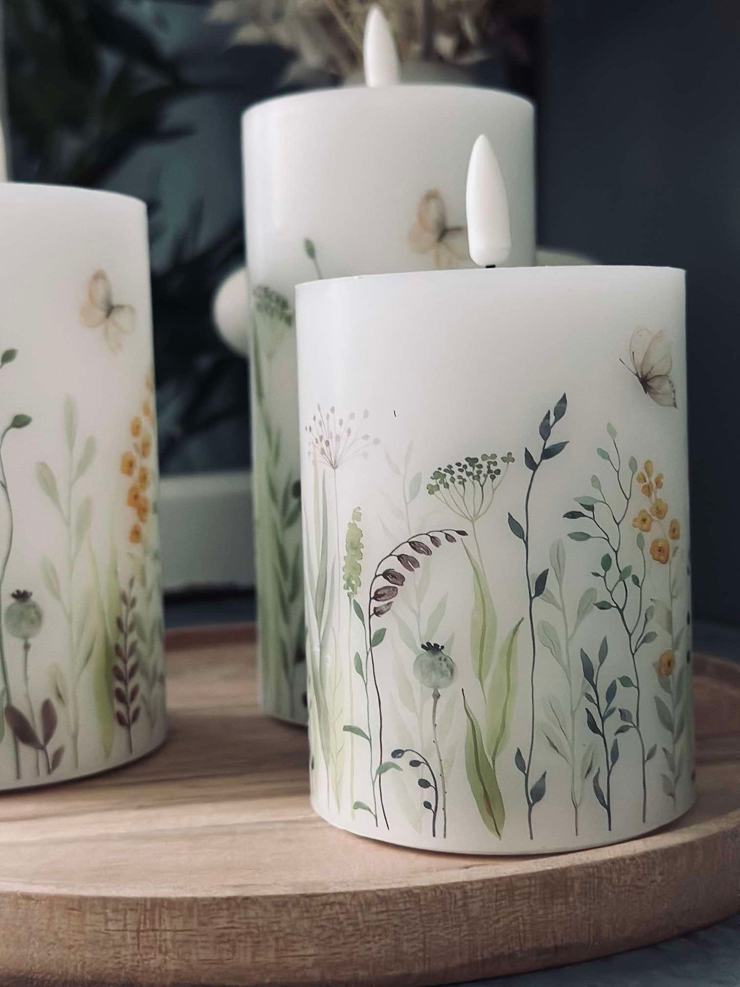 LED WILD FLORA – Sett med 3 stk og fjernkontroll