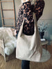Shopper Beige Semsket skinn