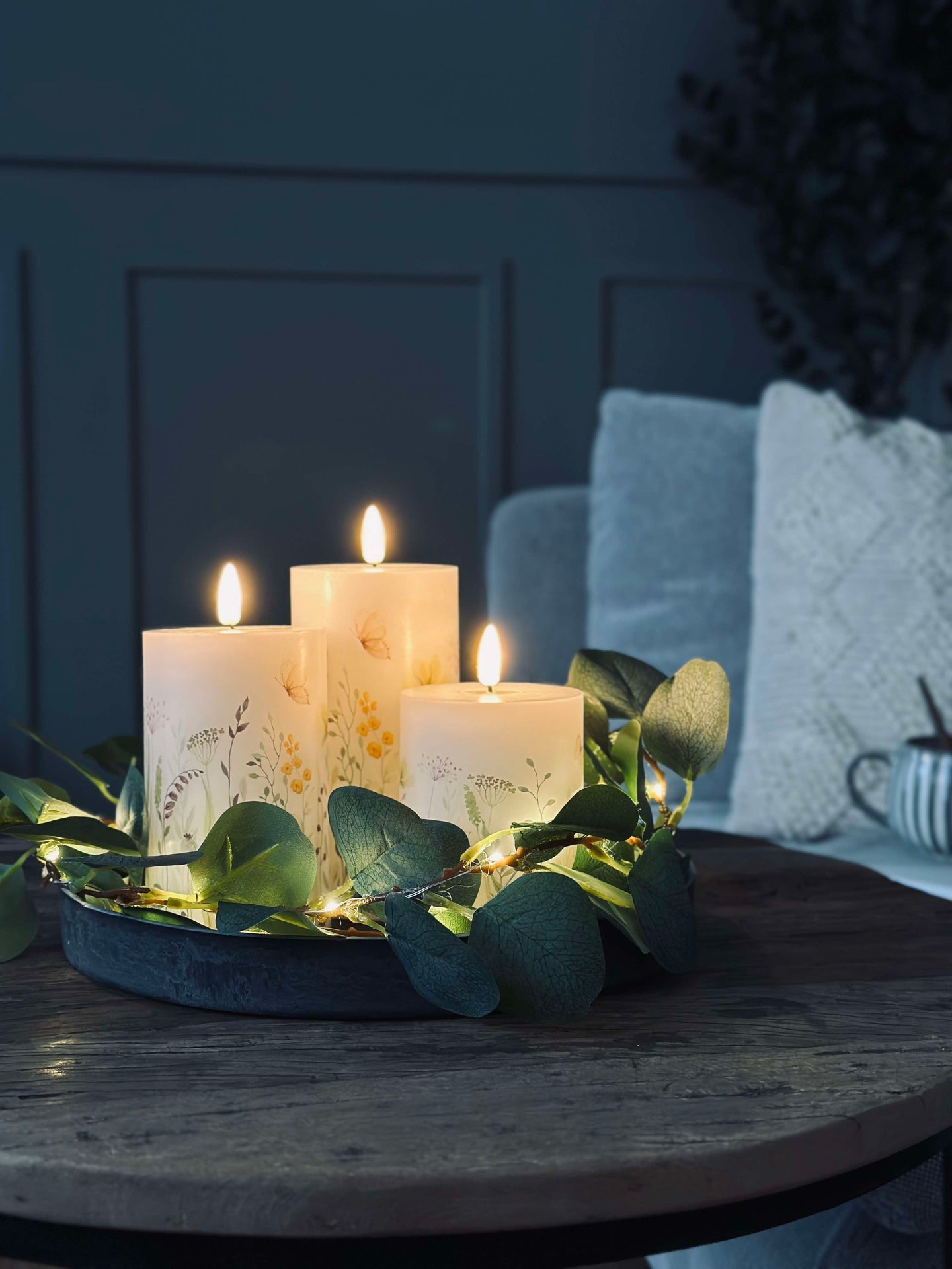 LED WILD FLORA – Sett med 3 stk og fjernkontroll