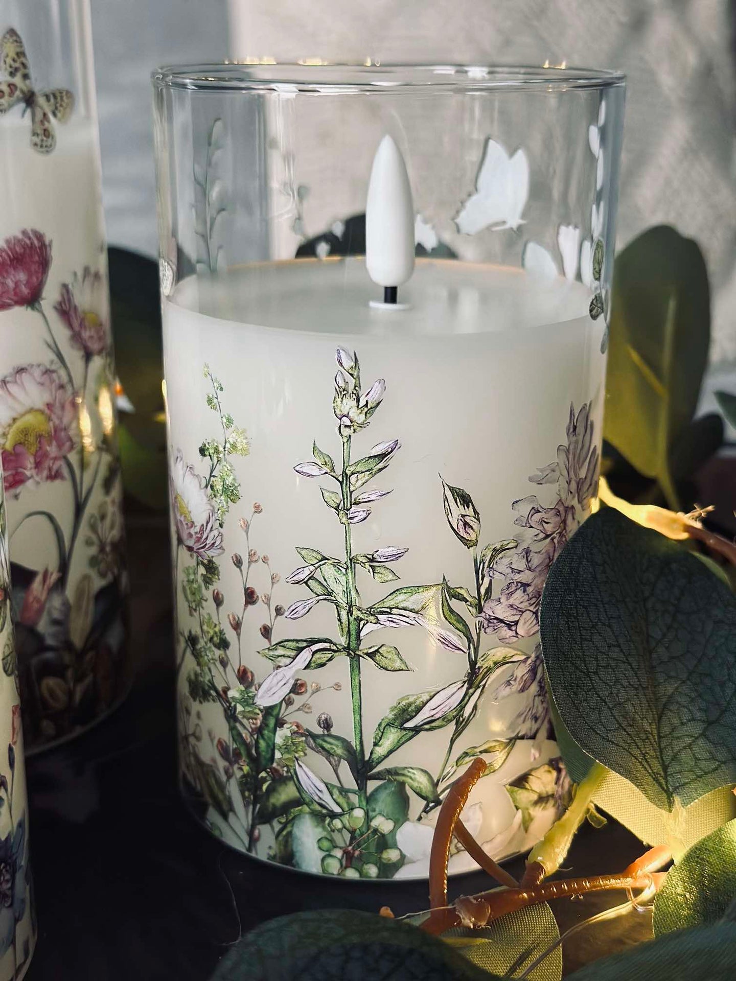 LED FLORA Cylinder – Sett med 3 stk. og fjernkontroll