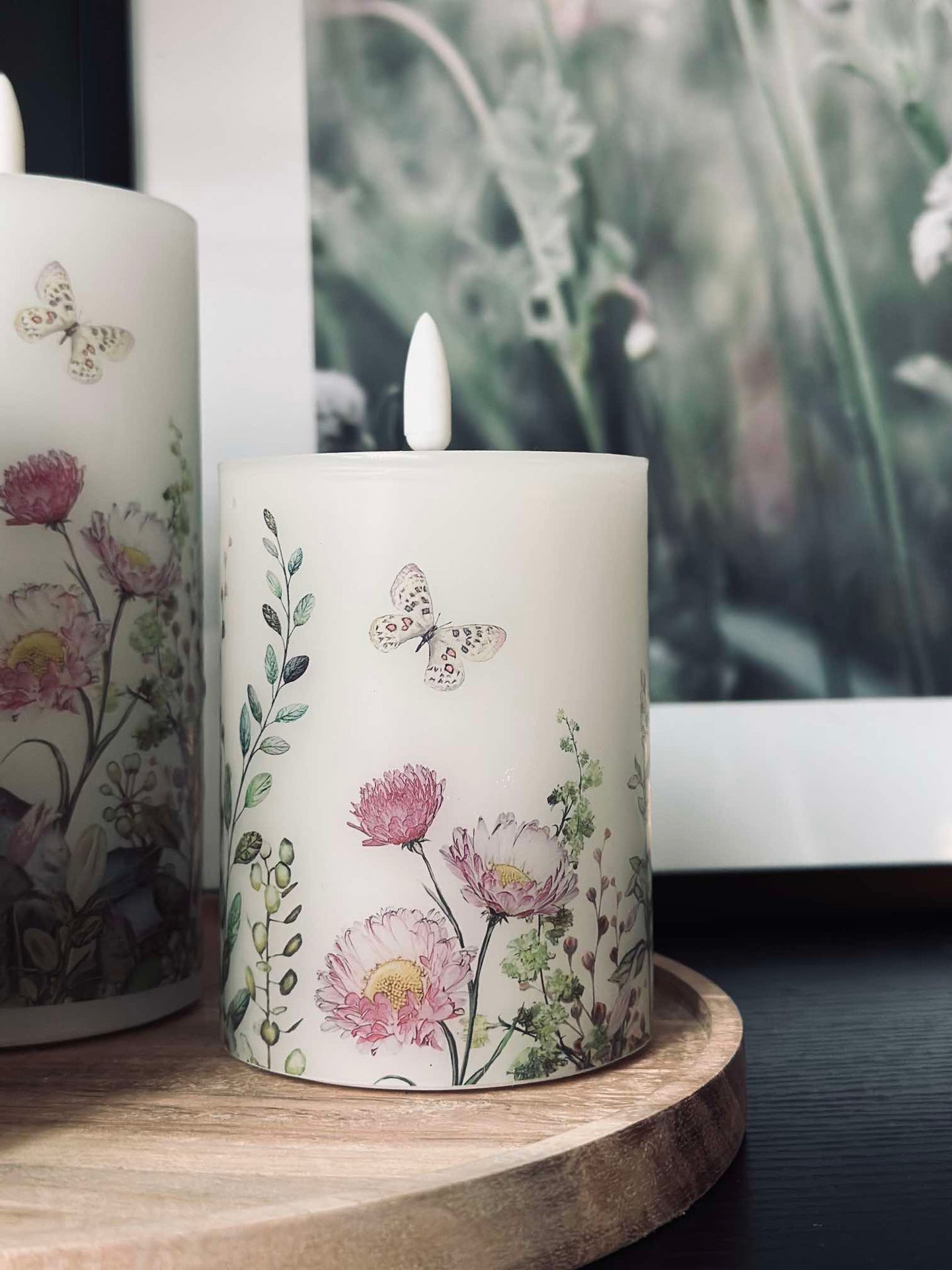 LED blokklys FLORA – Sett med 3 stk og fjernkontroll