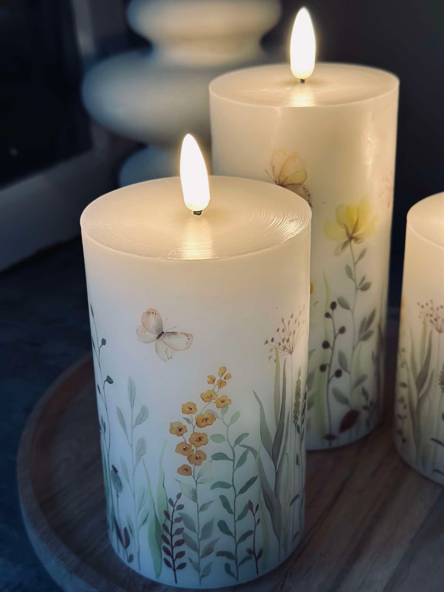 LED WILD FLORA – Sett med 3 stk og fjernkontroll