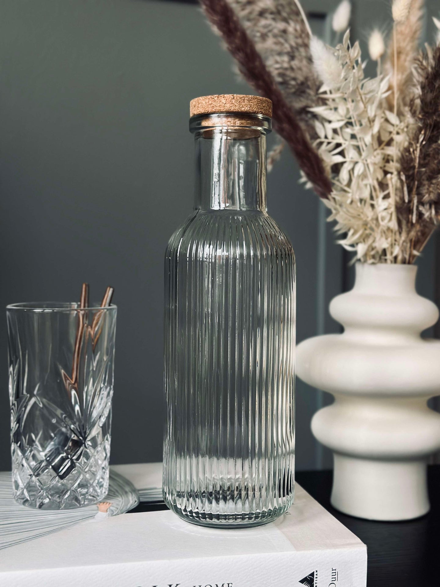 Vannflaske med korkpropp – Clear 1 l