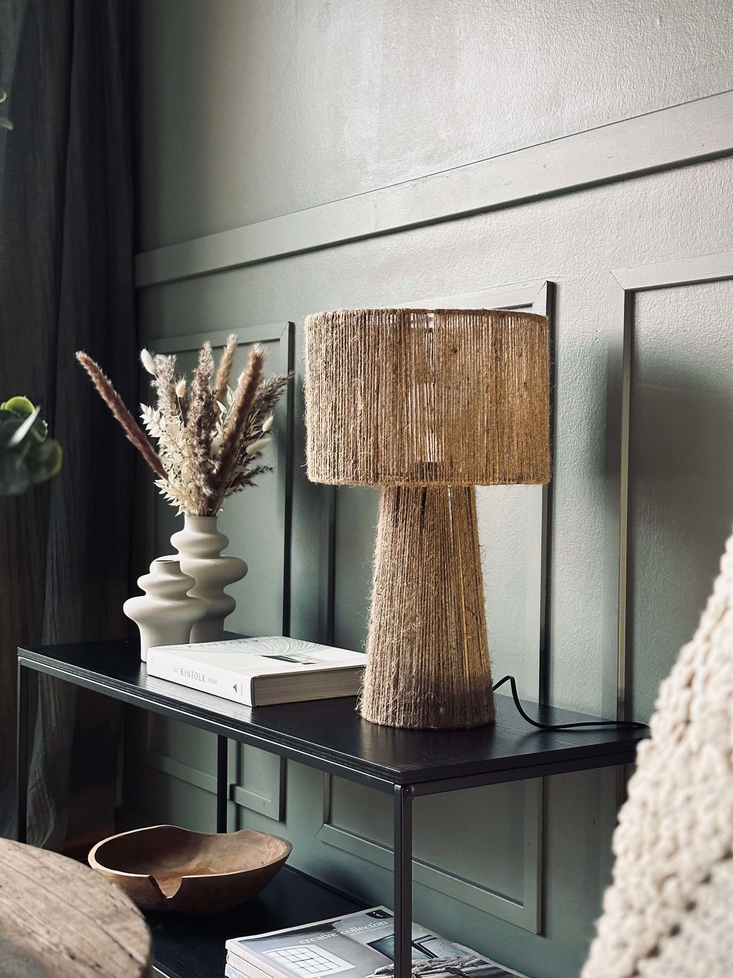 Bordlampe Jute