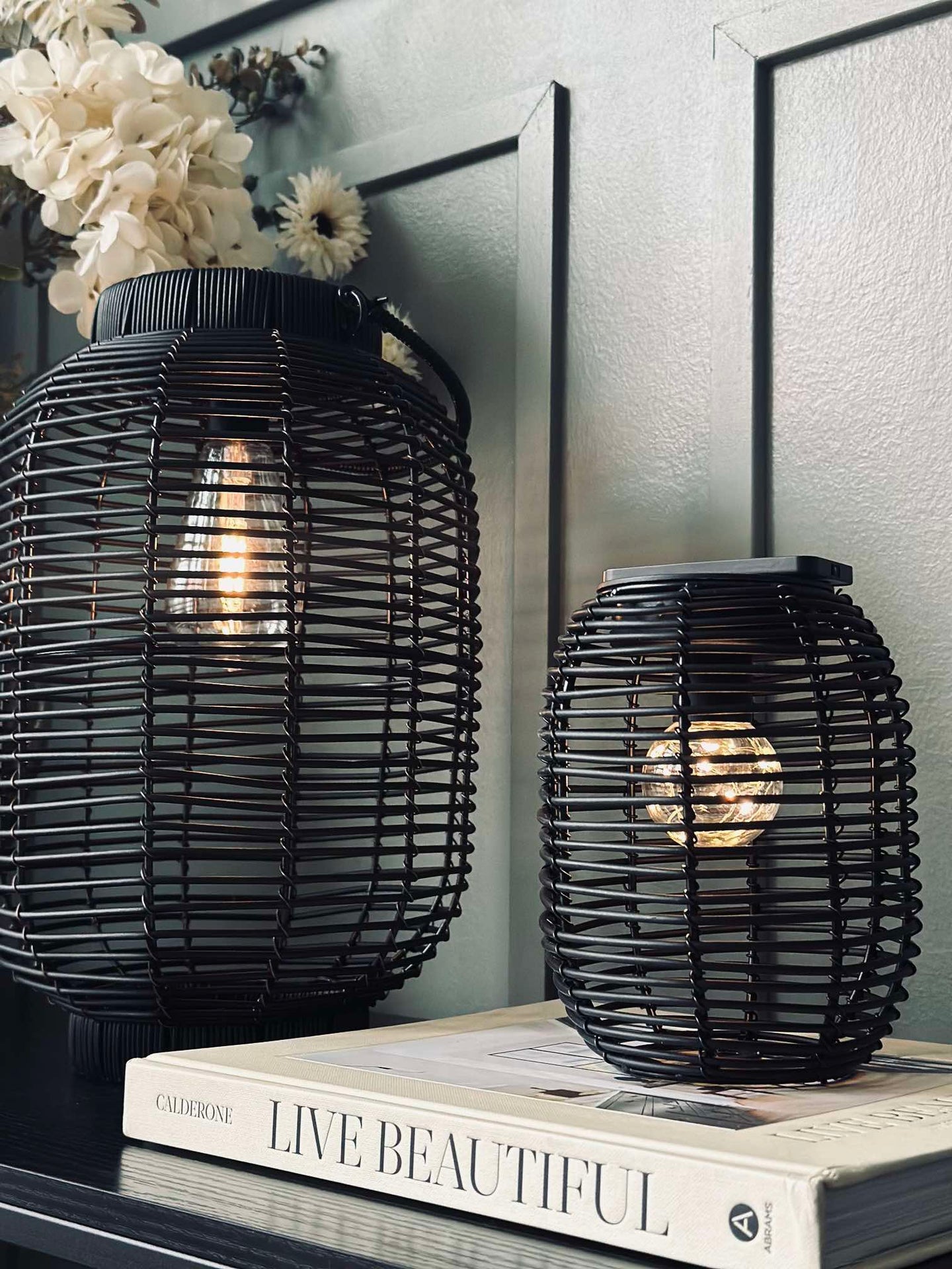 Lykt på spyd Black - Solar