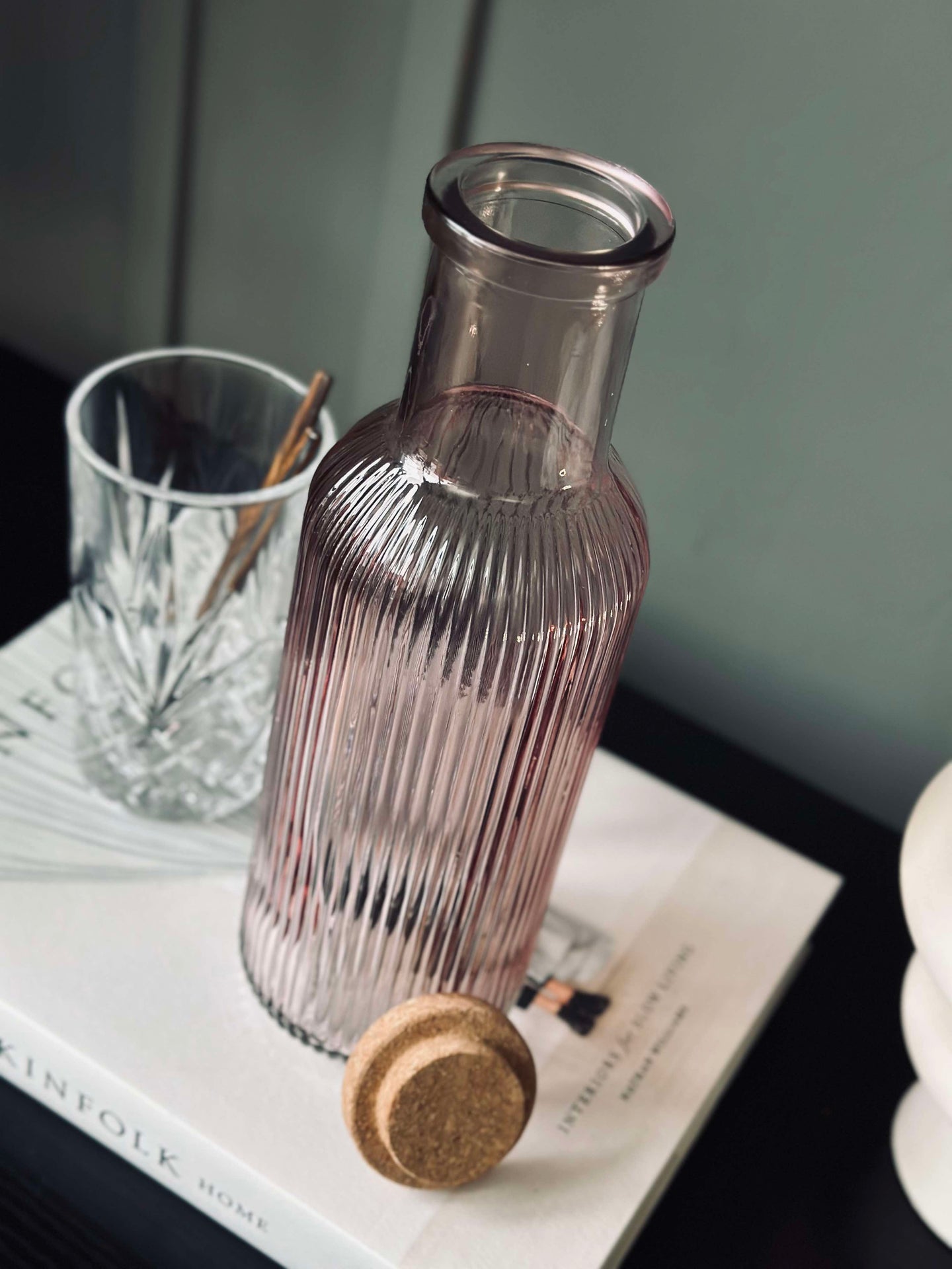 Vannflaske med korkpropp – Rose 1 l