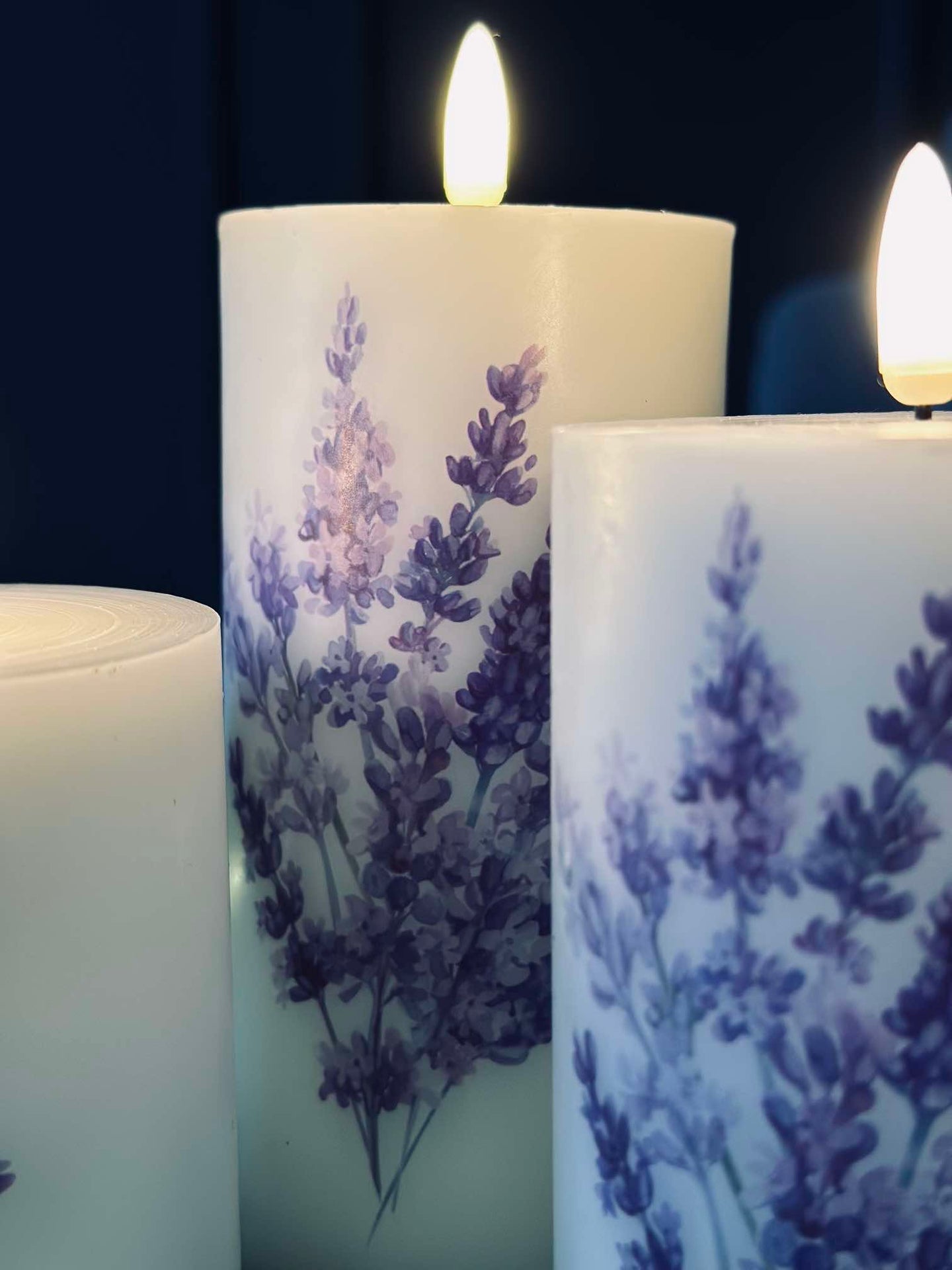 LED FLORA Lavendel – Sett med 3 stk og fjernkontroll