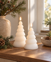 Juletre med LED-lys - Sett med 2 stk. Hvit