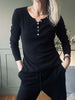 Basisbluse med knapper – ´Black