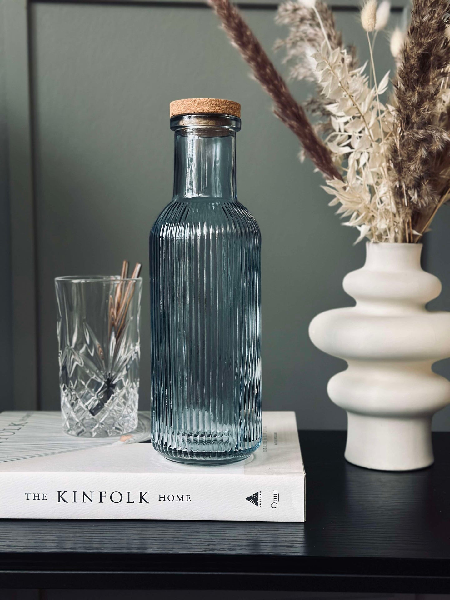 Vannflaske med korkpropp – Blue 1 l