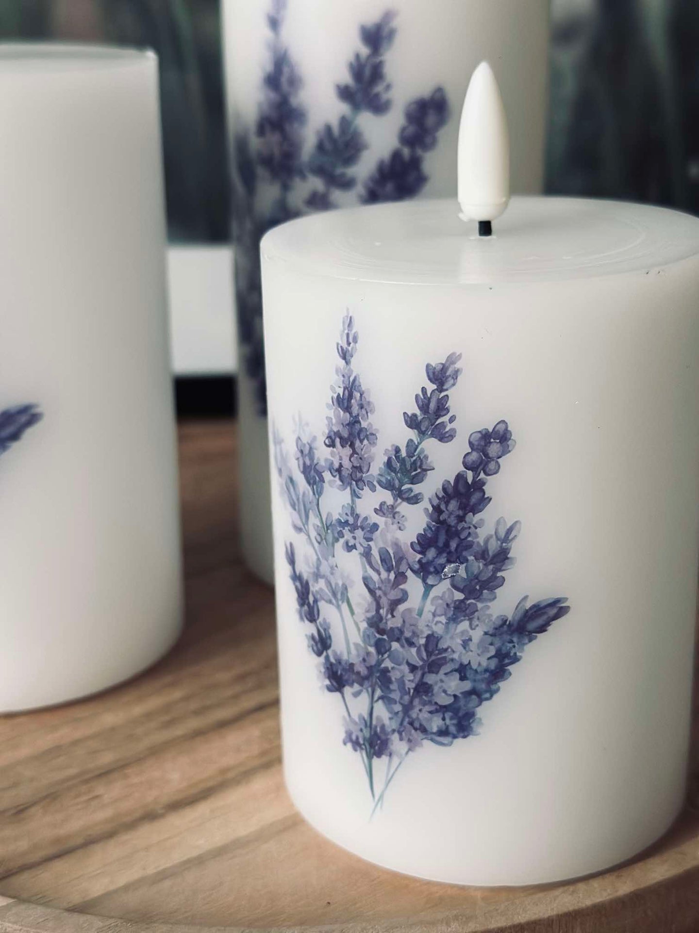 LED FLORA Lavendel – Sett med 3 stk og fjernkontroll