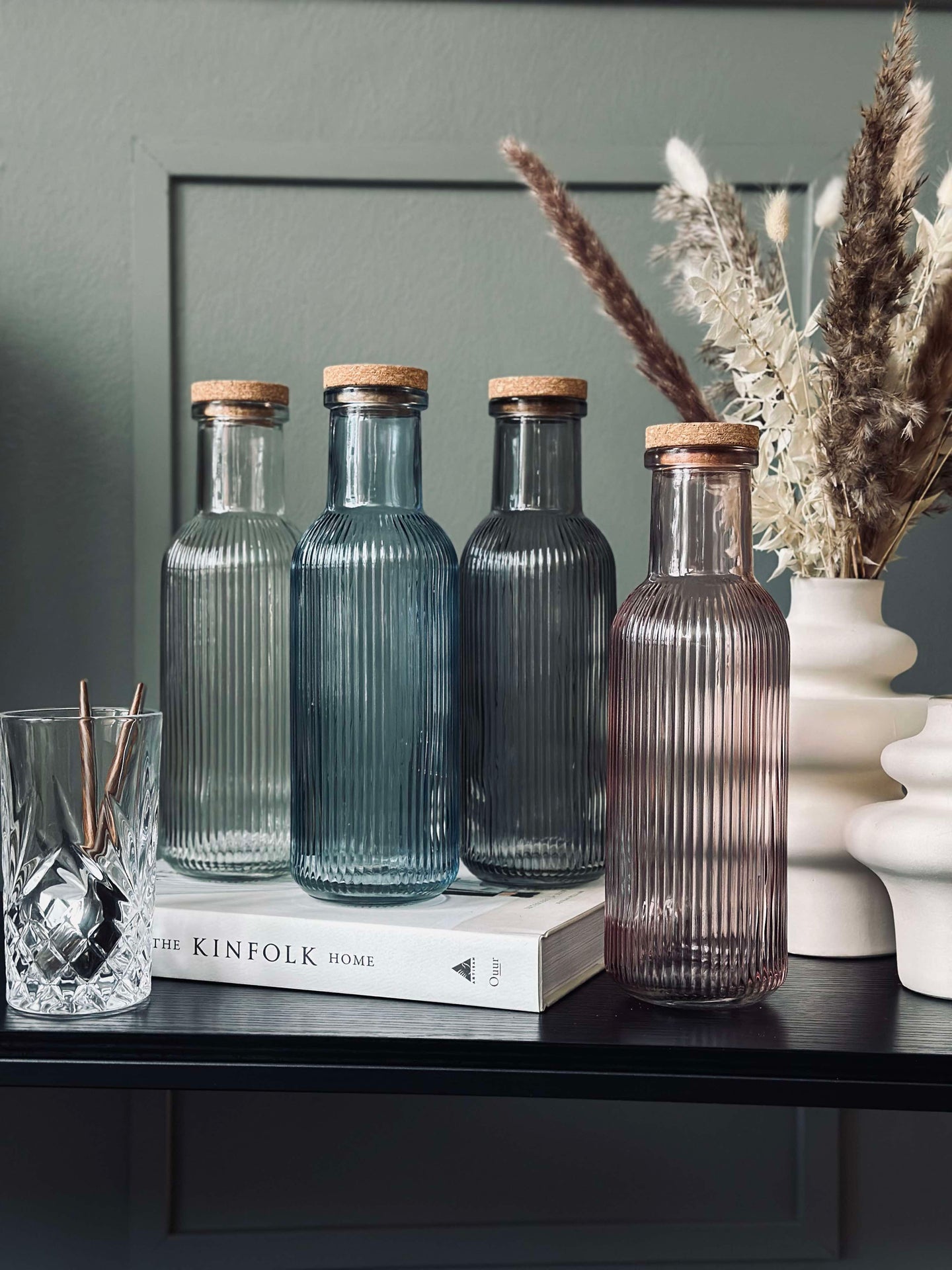 Vannflaske med korkpropp – Blue 1 l