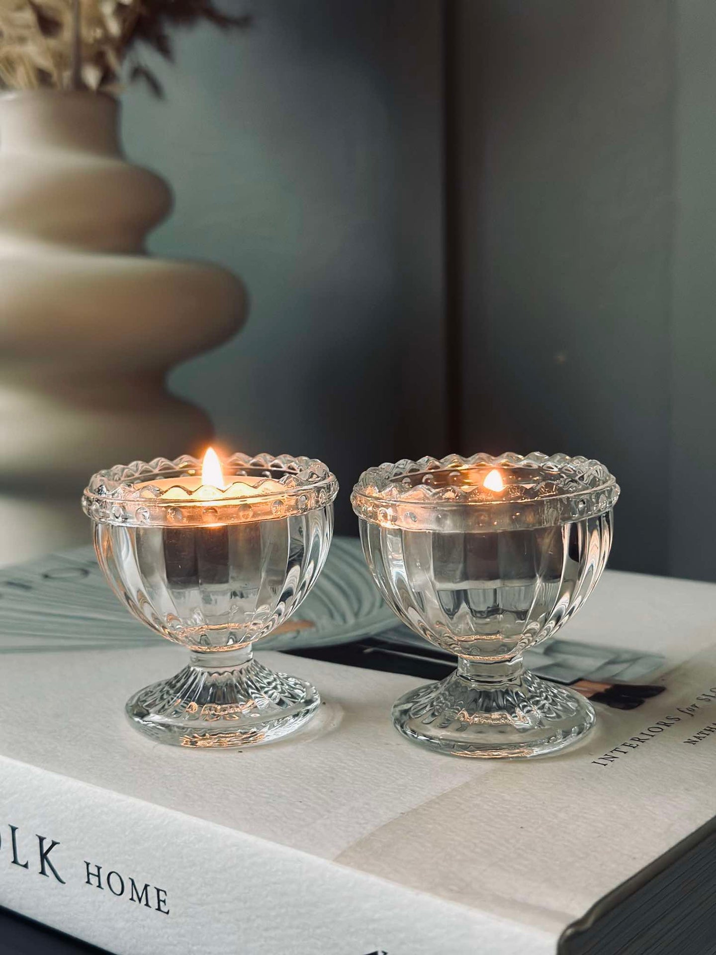 Eggebegre i glass - Sett med 2 stk.