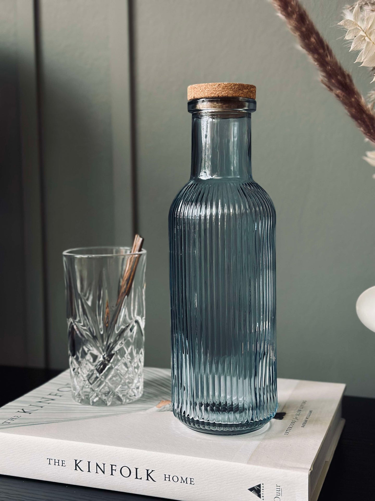 Vannflaske med korkpropp – Blue 1 l