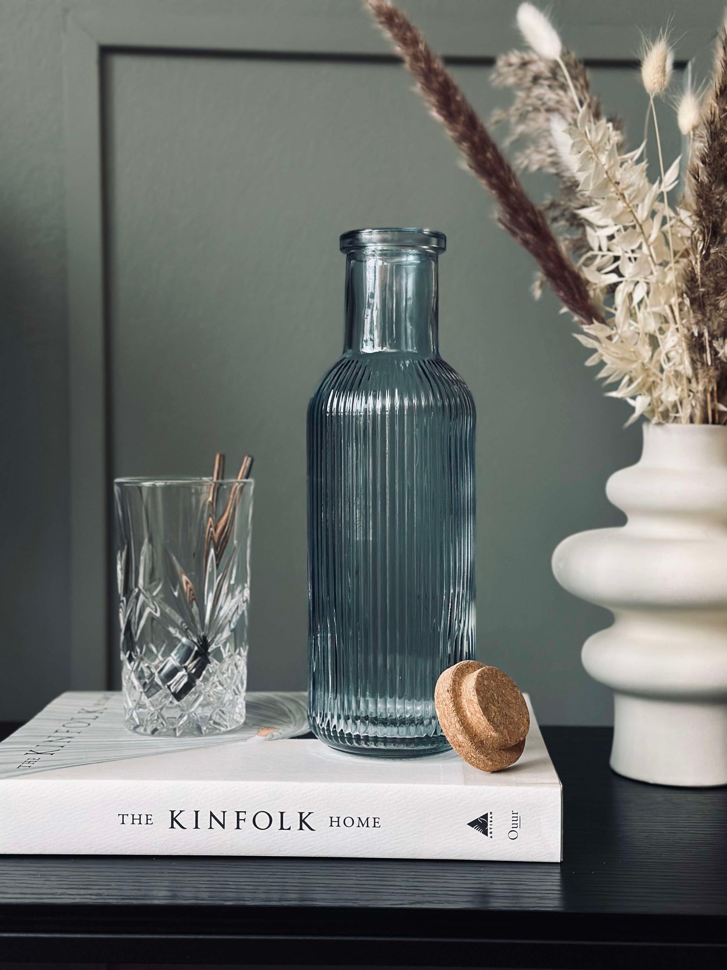 Vannflaske med korkpropp – Blue 1 l