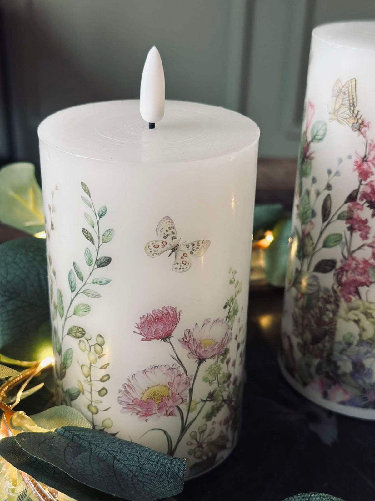 LED blokklys FLORA – Sett med 3 stk og fjernkontroll