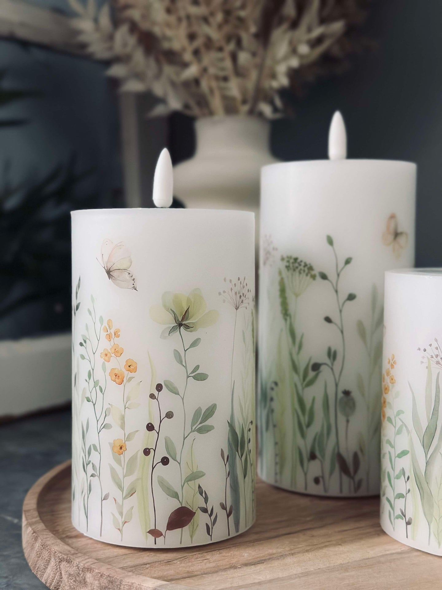LED WILD FLORA – Sett med 3 stk og fjernkontroll