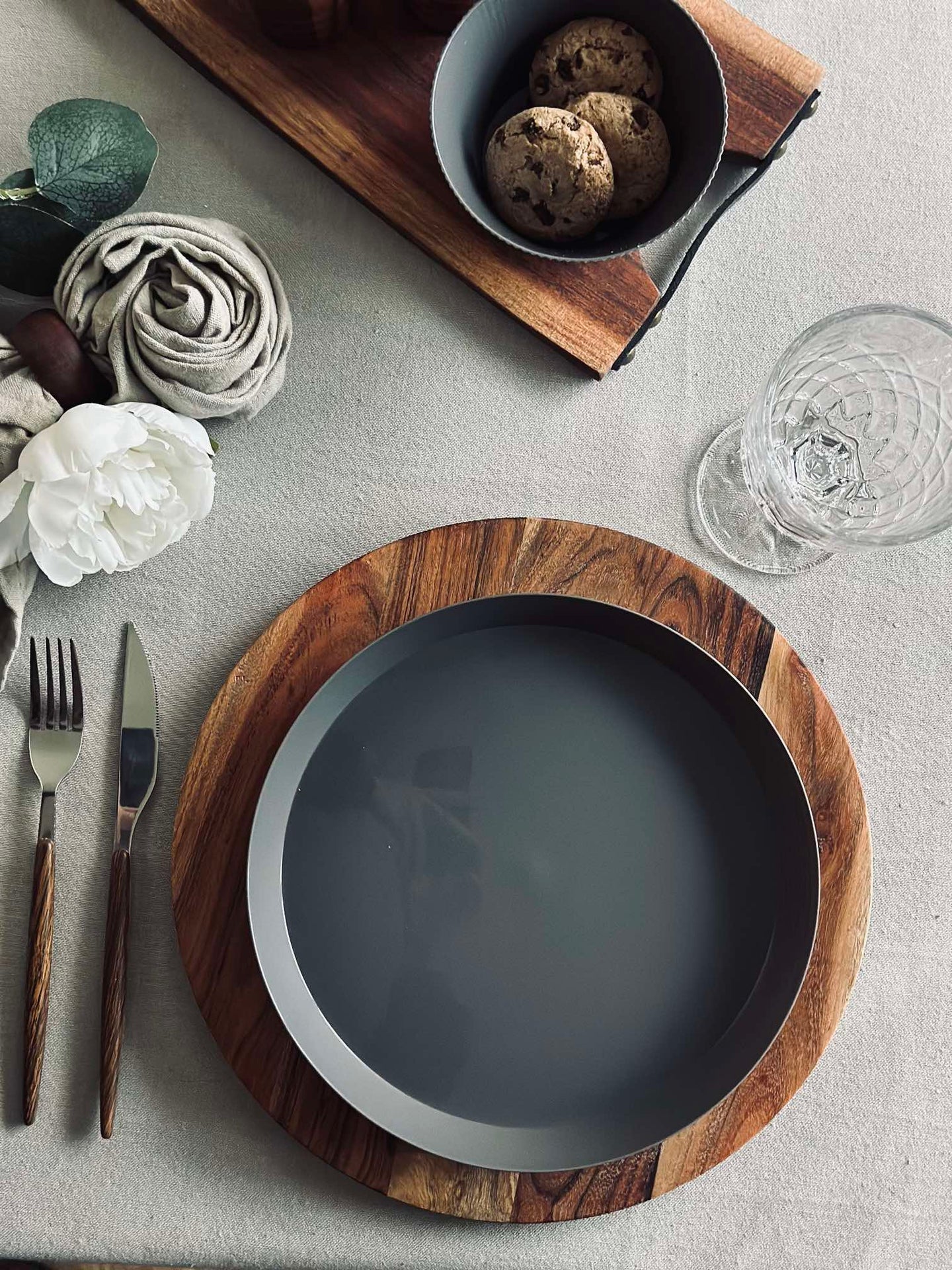 Tallerken Norma 24 cm - Stone grey 2 stk.