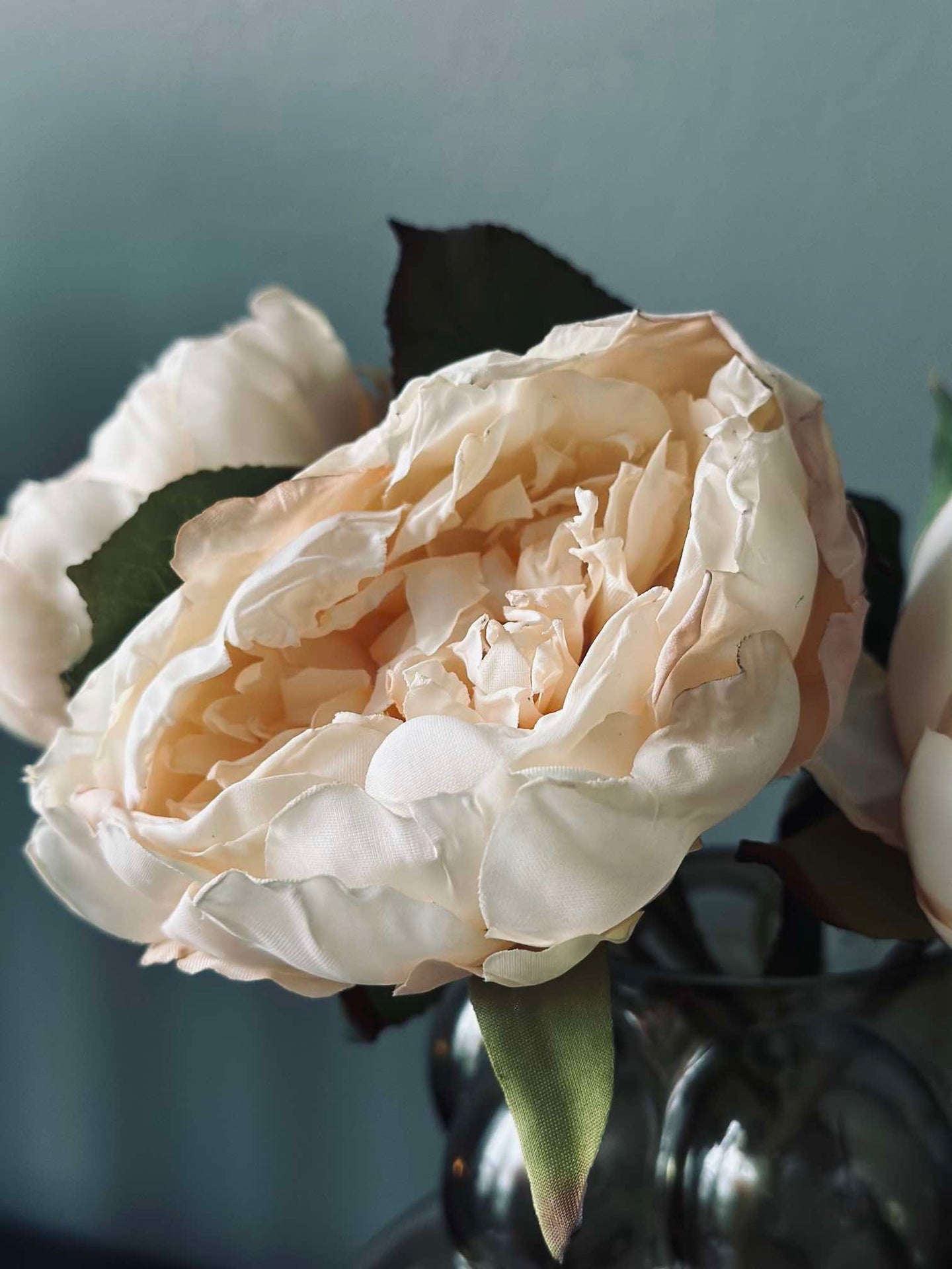 Blomst silk Peon Krem