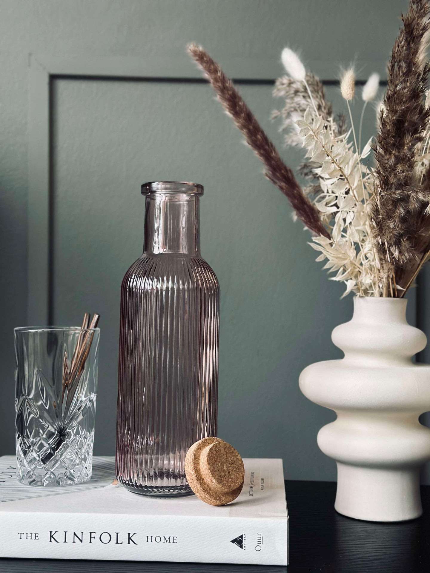 Vannflaske med korkpropp – Rose 1 l