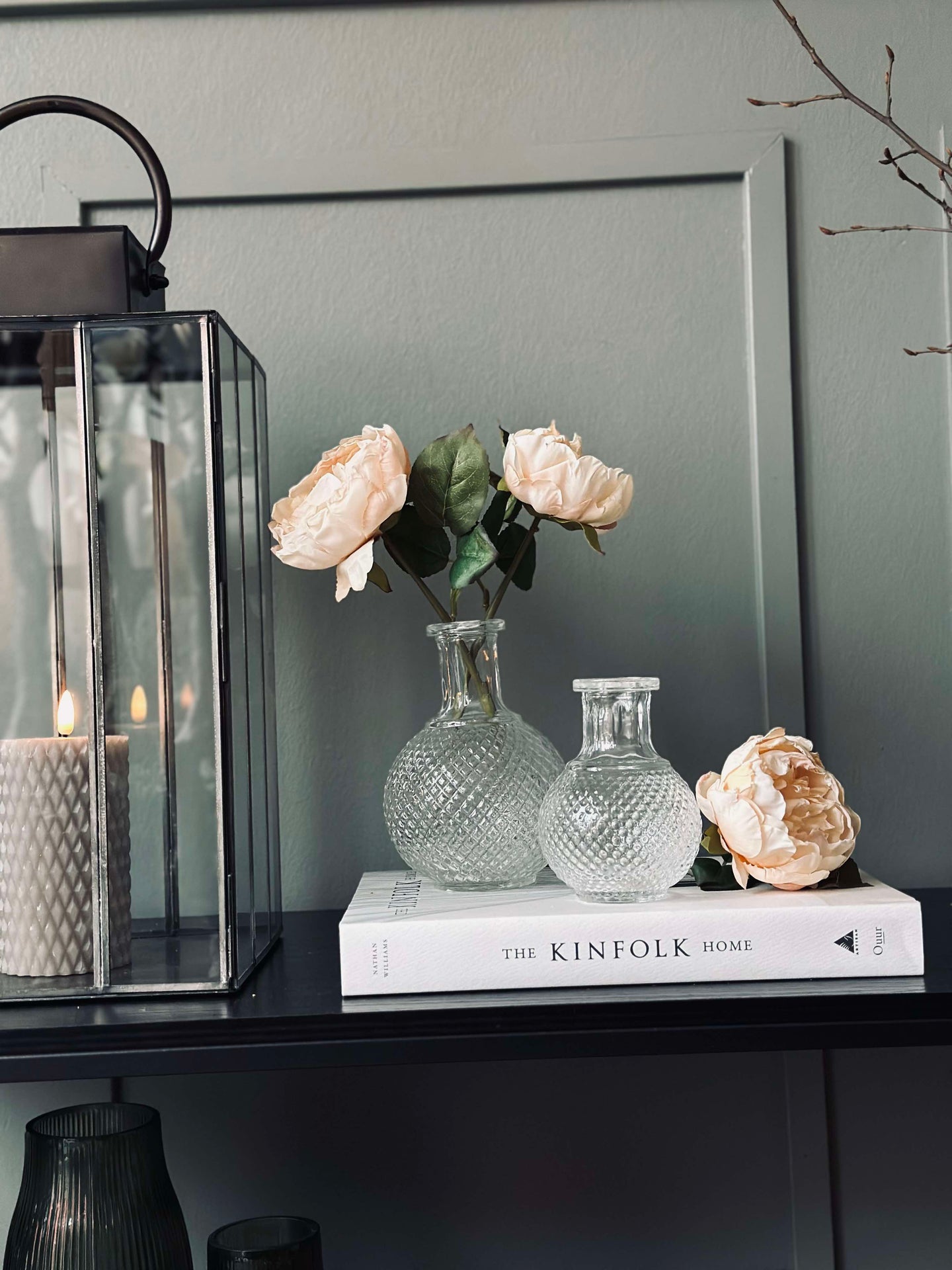 Blomst silk Peon Krem