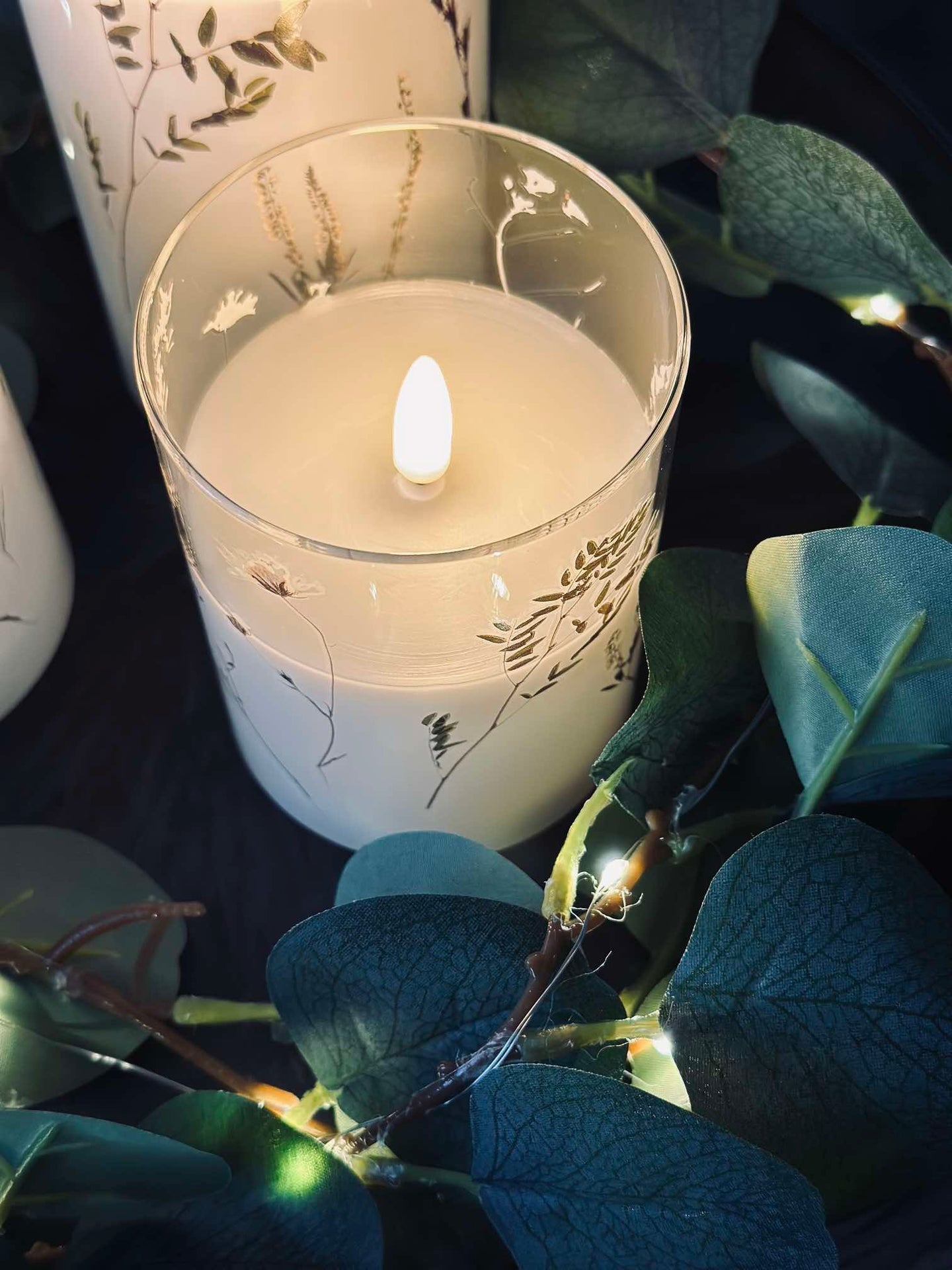 LED FLORA Cylinder  – Sett med 3 stk og fjernkontroll
