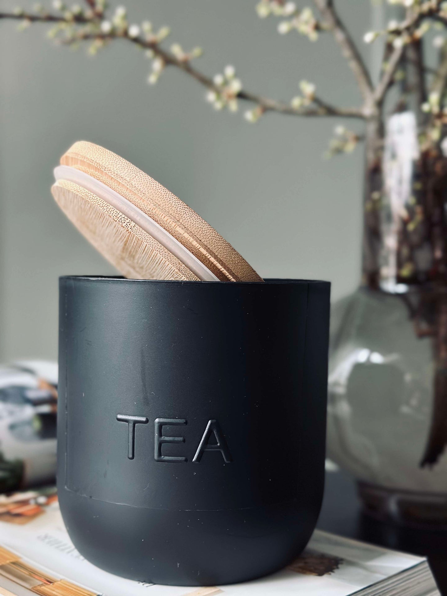 Oppbevaringskrukke med lokk - TEA