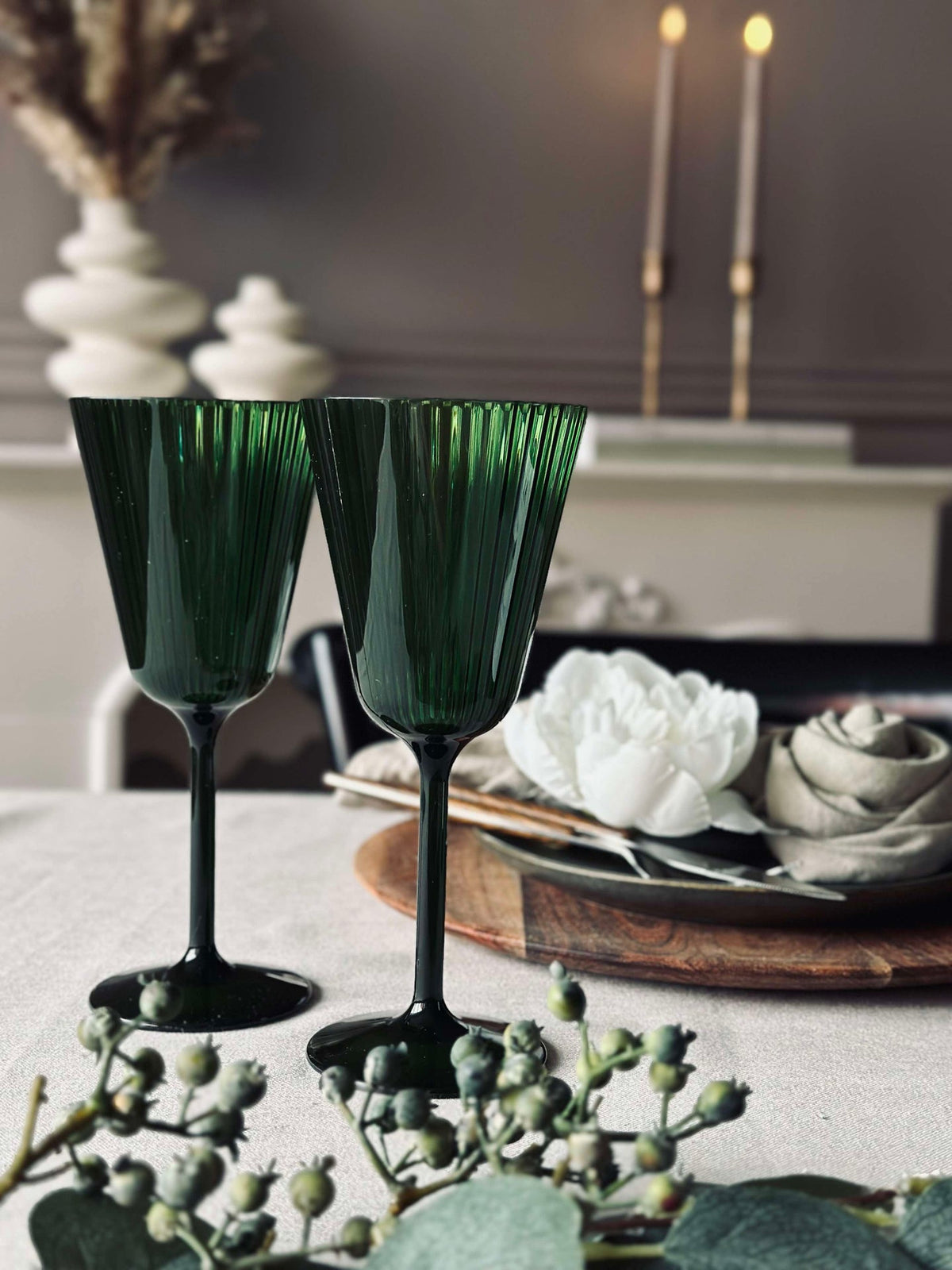 Vinglass Claire 200 ml. Grønn - 2 stk.
