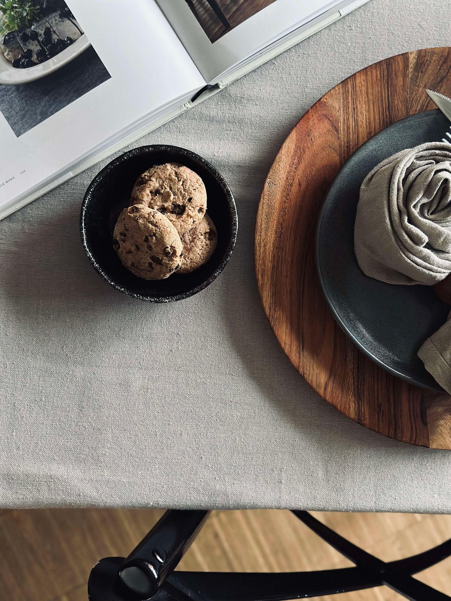 Dipskål i stentøy - Matt svart